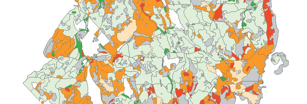 Ekoparksplan Ekologisk Hornslandet leveranstid för NO/NS skogar g NO- och NS-skogar Ekopark Hornslandet 1:55 000 Bevarande Restaurering från