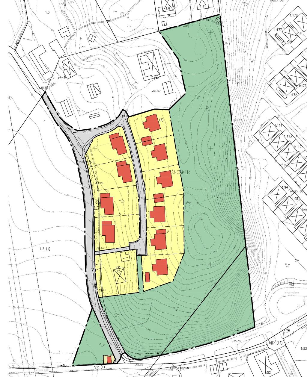 Detaljplanens innebörd och genomförande Bebyggelse Detaljplanen möjliggör bostadsbebyggelse i en lantlig miljö som tillsammans med befintlig bebyggelse bildar en sammanhållen by.