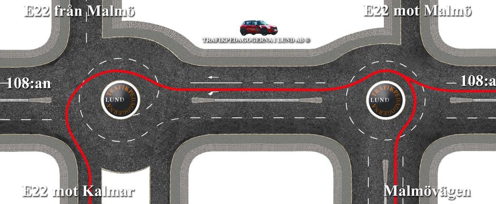 TRAFIKPLATS LUND SÖDRA Att navigera sig genom cirkulationsplatserna vid Lund södra kan vara något av en utmaning för körkortstagare.