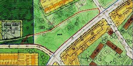Lila områden (4, 5, 7) omfattar förtätningar inom befintlig stadsstruktur.