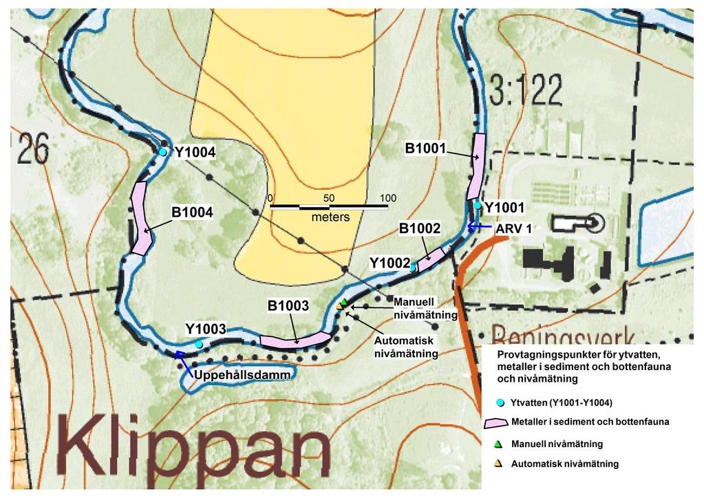 Årsrapport 2013 Omgivningspåverkan vid Klippans läderfabrik, före efterbehandling Uttag av prov, fältmätningar Med hjälp av fältprotokoll (bilaga 5 c) görs kontroll av vilka undersökningspaket som