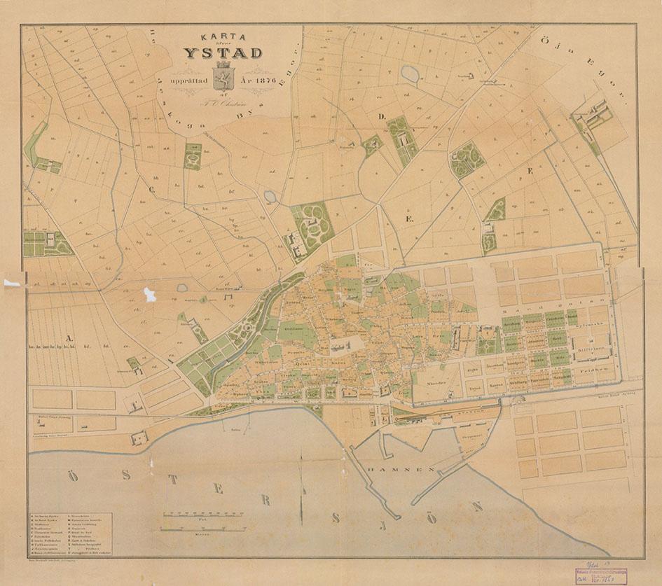 1876 - Ystads första stadsplan 1966 - Generalplan för Ystad På 1960- talet expanderade samhället
