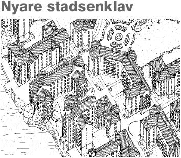 Skivhus eller lamellhus som genom sammanbyggning eller