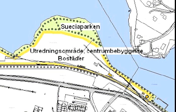 Uppdragsnr: 10083246 99 (111) Figur 8.2. Skiss framtida markutnyttjande inom f.d. impregneringsområdet.