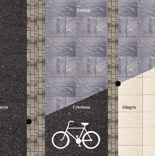 Allmän plats Borgmästaregatan Vid gestaltning av Bormästaregatans gaturum följs gatusektioner presenterade i planbeskrivning och på plankarta.