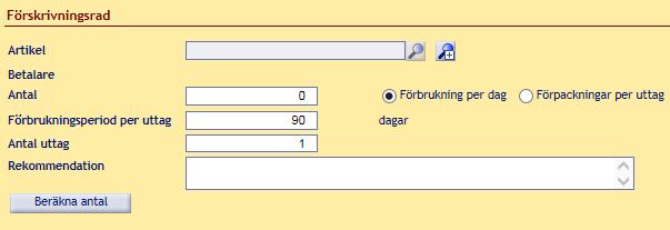 eller benämning och klicka på förstoringsglaset. 5 6 Ange antal förpackningar och uttag.