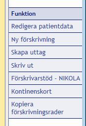 Av denna anledning kan du som förskrivare inte skapa uttag på förskrivningar som du själv gjort. Någon annan på samma enhet eller kundtjänst kan skapa uttag på din förskrivning men inte du själv.