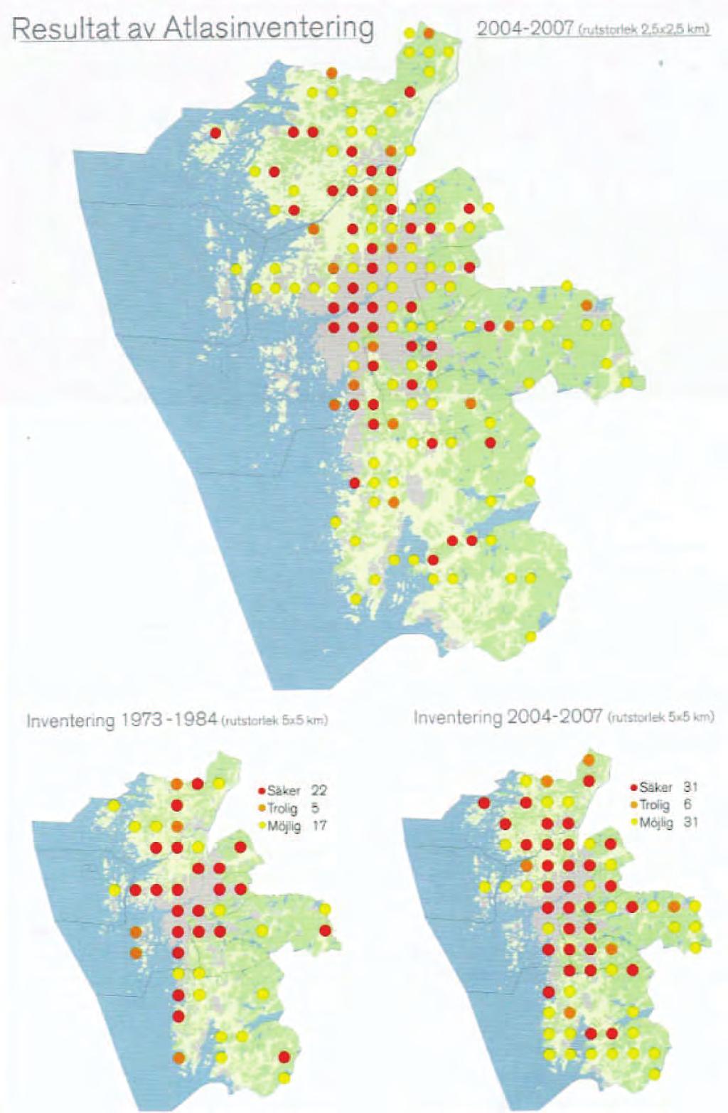 Bilaga 2 Mindre hackspett i Göteborgsområdet Från Aronsson, N (red). 2009.