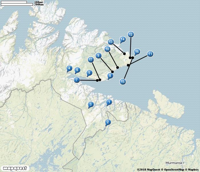 Resan i korthet Dag Orter/resplan 1 Resan startar på Kirkenes flygplats. Skådning i närområdet. Natt i Kirkenes. 2 Övre Pasviks nationalpark. Natt i Kirkenes. 3 Nejden, Varangerbotn, Nesseby.