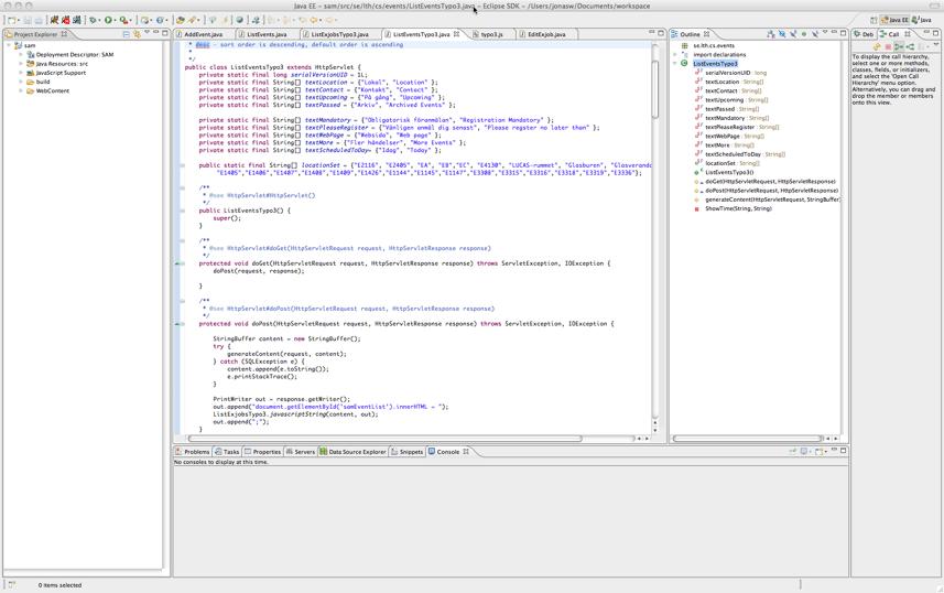 Programmering 34 Testning 35 Processförbättring för kursen Nytt och oprövat denna omgång Modifierad projektuppgift (friare