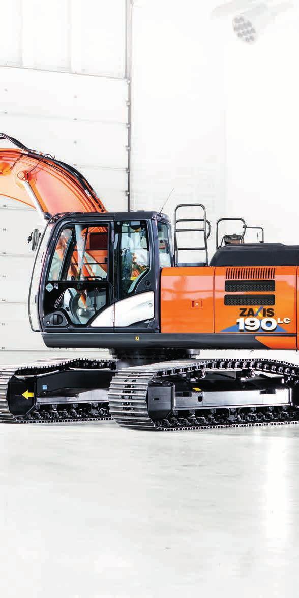 ZX190LC-6 Användarvänlig Säkerheten ställs främst med handräcken och en förstärkt säkerhetsplattform.