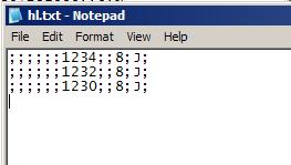 2.2.3.1 Upprätta en importfil manuellt (utan handterminal) När det gäller [Fil] så måste en sådan ha ett visst format.