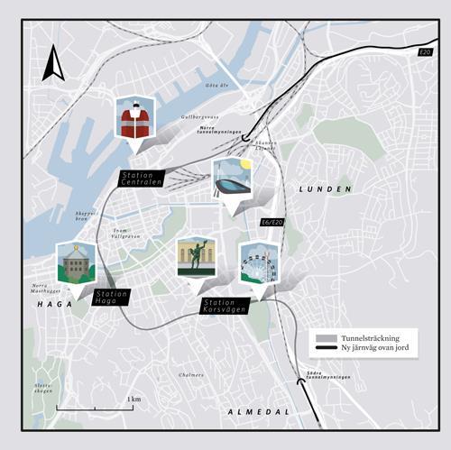 Bakgrund Projekt Västlänken är projekteringen och byggandet av en cirka km lång dubbelspårig järnväg, varav km i tunnel, genom centrala Göteborg.