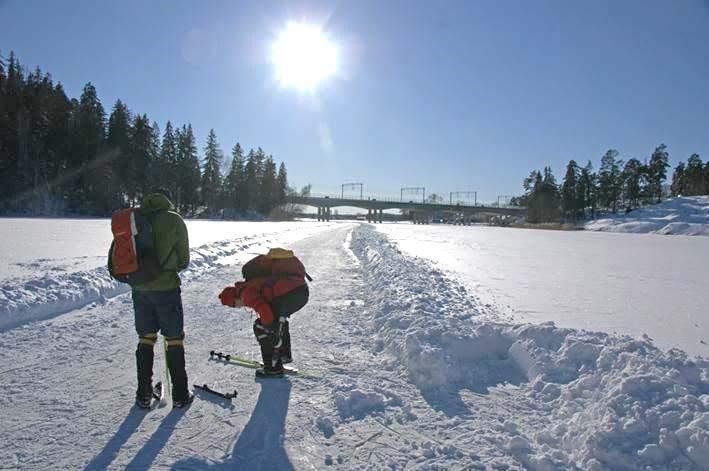 16 Vinter i Svartviken. Planområdet syns till höger i bilden. Foto: Jan G. Westin.