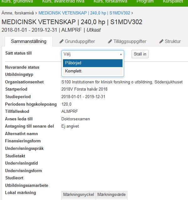 Gå till fliken Sammanställning.