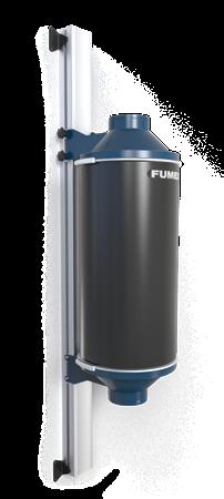Engångsfilter i hölje av stålplåt. Filterenhet med flera olika filterpatronsalternativ (partikel och gas). Patronen är placerad invändigt i ett hölje i lackerad stålplåt.