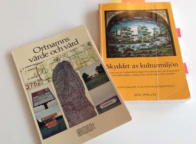 Utredningar som leder oss fram till lagen om god ortnamnssed Lagskydd för ortnamnen Ortnamns värde och vård (SOU 1982:45) Ett ortnamnsråd inrättades vid dåvarande Lantmäteriverket 1985.