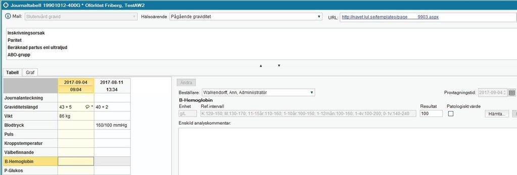 14 5.7 Lokala analyser Lokala analyser i Cosmic är en modul där man kan registrera lokalt genomförda provanalyser. Det finns en koppling mellan lokala analyser och vissa journaltabeller.