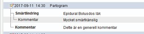 25 x Bocka i vilka värden som ska tas med från registreringen.