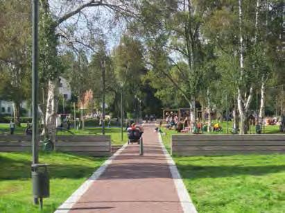 Aktivitetsplatser som utformas för användning även under dygnets mörka timmar kan med fördel placeras i anslutning till huvudstråk då det kommer fungera som en tydlig markör i stadsmiljön.