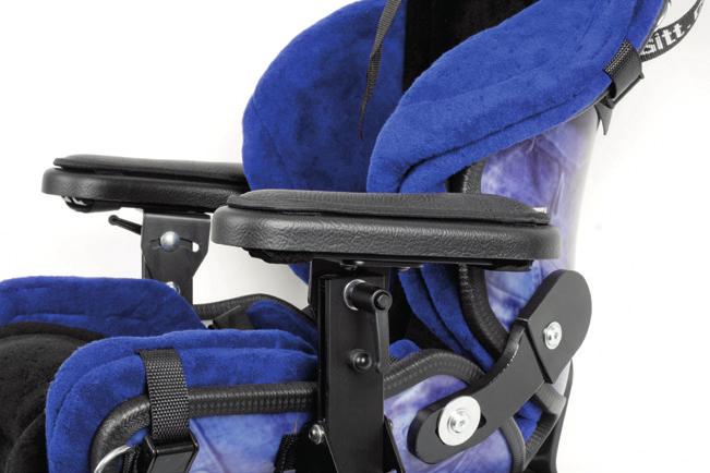 En Anatomic SITS med flexled mellan sitt- och ryggdel, ger en dynamisk sits som fungerar utmärkt till brukare med