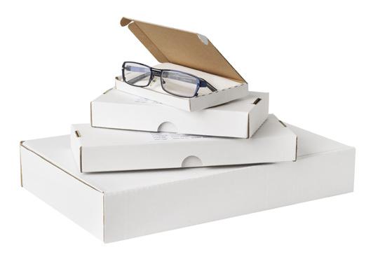 Senaste nytt på www.papyrus.com/se Stansad låda Återförslutningsbara, tåliga lådor som du snabbt viker ihop. Lådorna passar för postpaketering och reservdelar etc. Självlåsande. Vit/brun.