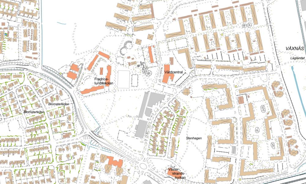 Översikt kollektivtrafik et innebär att Fredricelundsskolan rivs.