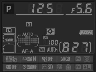 d9: Informationsskärm G-knappen A Anpassningsmenyn Med standardinställningen Auto (AUTO), ändras informationsskärmens (0 10) textfärg automatiskt från svart till vit eller från vit till svart, för