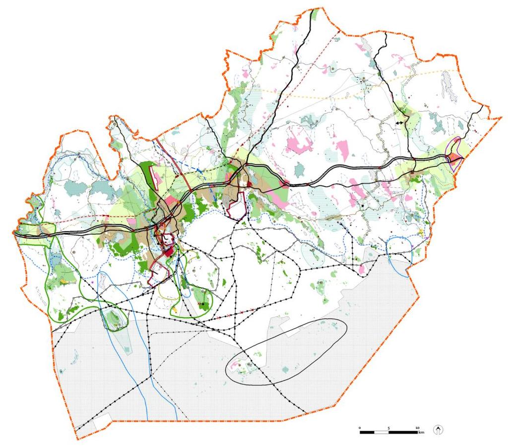 etapplandskapsplanerna). Figur 6. Utdrag ur landskapsplanen för Kymmenedalen, Landsbygden och naturen. 4.