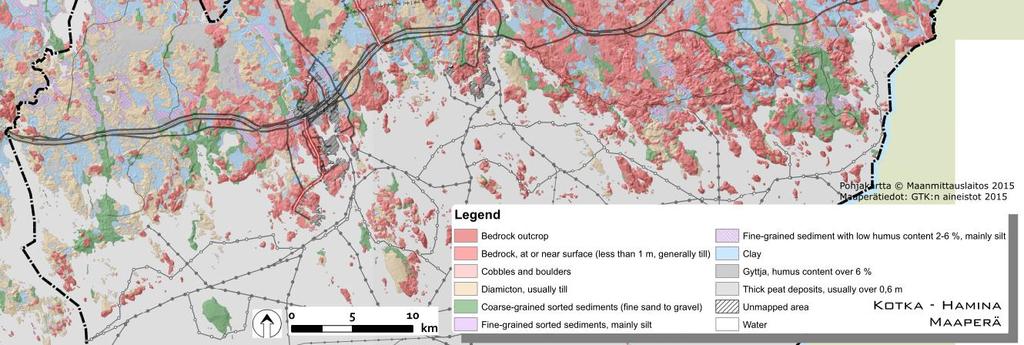 Regionen är det mest typiska området med rapakivigranit med krossdalar, kantiga kala klippor och blockfält.