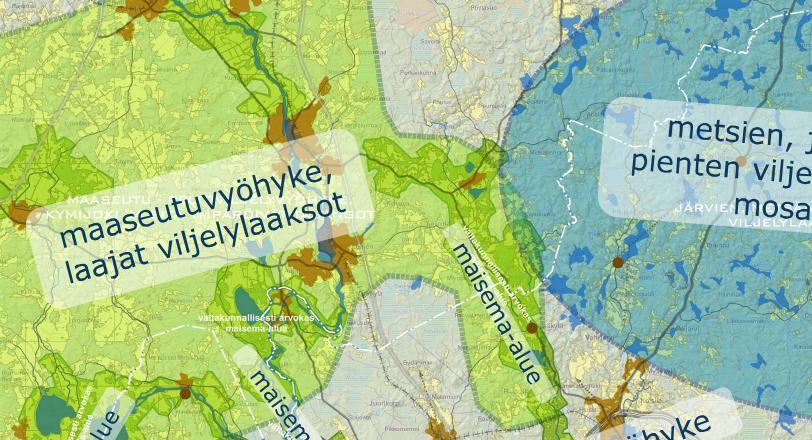 4.5.8 Blågrön struktur Kymmenedalens förbund låter just nu göra en utredning för landskapsplanen om nuläget beträffande Kymmenedalens blågröna struktur; kärnområden i den blågröna strukturen,