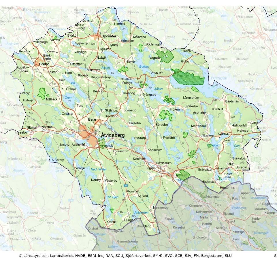 Naturreservat Naturreservat. Karta hämtad på http://extwebbgis.lansstyrelsen.