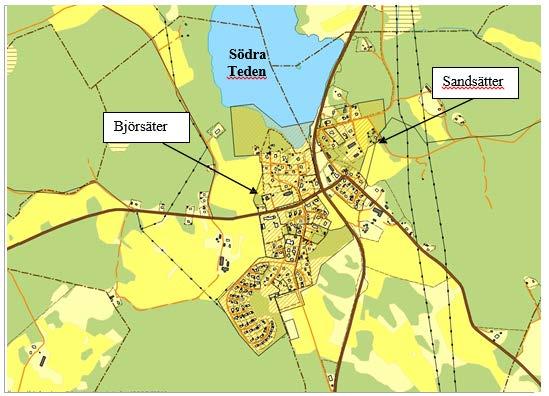 Trakten kring orten har sammanhängande jordbruksområden, i synnerhet öster och väster om bebyggelsen.