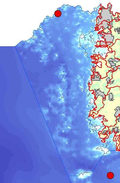 Onsala kustvatten Valö Figur 17. Hypsografisk karta över Nm Hallands kustvatten, B1. Positionen för stationerna Valö är markerad med röd punkt (från Bohuskustens kontrollprogram). Lantmäteriverket 2.