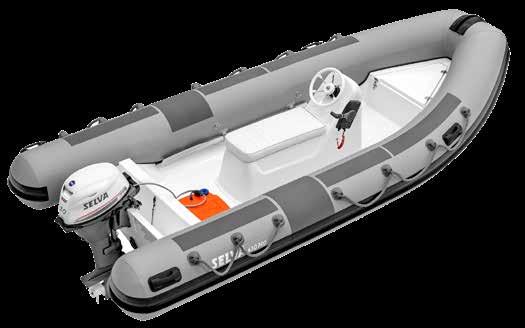 bredd cm 100 Pontoner diameter cm 50-53 Antal luftkammare 4 Antal stuvfack 1 alt 2 Tomvikt Kg 140 Antal passagerare 8 Maxlast Kg (passagerare + utrustning + motor) 840 Max.