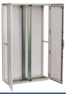 Då kan vänster- respektive högerdelen av skåpet utrustas separat med t.ex. svängramar, skensystem etc. Monteras med VBK1200 (VB+VBD) alt. VBK1600 (endast VB). Material: 2mm elförzinkad stålplåt.