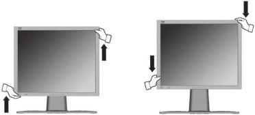 Liggande/stående lägen LCD display-skärmen kan användas i både liggande.