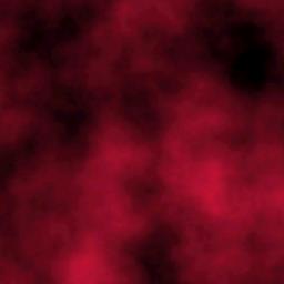 Figur 12. Perlin noise, parametervärden: Frekvens på 2.0, persistance på 0.5, lacunarity på 2.0, frövärde på 16, 7 oktaver samt bästa kvalité. Alla ovanstående parametrar sätts via funktionsanrop.