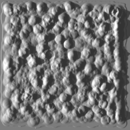 Eftersom texturerna spänner över hela höjdfältet behöver inga tillståndsändringar göras på grund av texturbyten. Implementationsmässigt är metoden enkel och orsakar inga svårigheter.