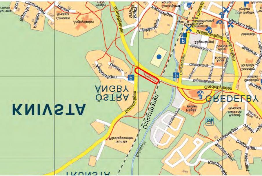 10 (28) 3. Platsen 3.1 Området 3.1.1 Beskrivning av området Området är placerat i nordvästra Knivsta och avgränsas av Ostkustbanan i öster, Gredelbyleden i söder, Trunstavägen i väster och området