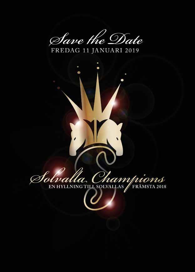 Defilering: 15:01 SOLVALLA // 05 140 M AUTOSTART START 15.08 TRIO TVILLING VINNARE PLATS Championfesten 11 januaris lopp - Fyraåringslopp 4-åriga 100.001-400.000 kr. Körsvenskrav kat.. 140 m.