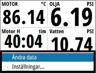 och 3 om du vill ändra ytterligare fält 5 Tryck på menyknappen för att spara dina inställningar Saknade