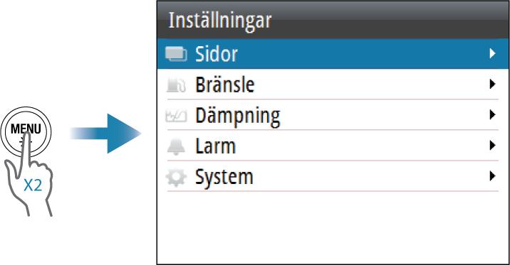 5 Användarinställningar Öppna dialogrutan Inställningar Programvaruinställningen görs från dialogrutan Inställningar.