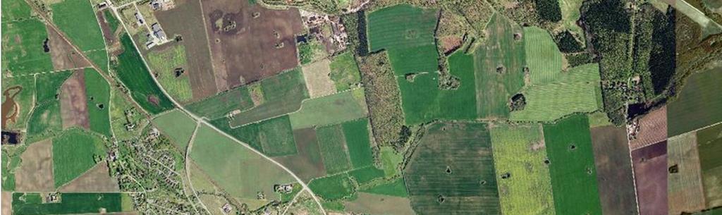 Deponin är planerad på en yta om ca 20 hektar och är planerad att som högst bli ca 30 meter över befintlig markyta, dvs en nivå på +55. Bild 1: Flygfoto från Google maps.
