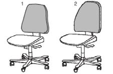 XXXX Den första siffran i artikelnumret betecknar stolens mekanism. 6 = Free Float funktion: Öppen: Sits och rygg följer kroppsrörelserna helt oberoende av varandra.
