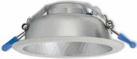 IP20/44 3x2,5mm² 5x2,5mm² TIV150 TIV200 Kontruktion > > Stomme i satinerad aluminium > > Dekorring i aluminium (vit) > > IP20/IP44 > > Ljusflöde, se tabell nedan > > LED-armaturens livslängd 50 000h
