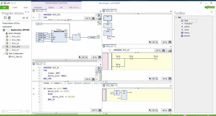 PROGRAMMERING De olika språken IEC 61131-3 CoDeSys följer standarden IEC 61131-3 för PLC programmering.