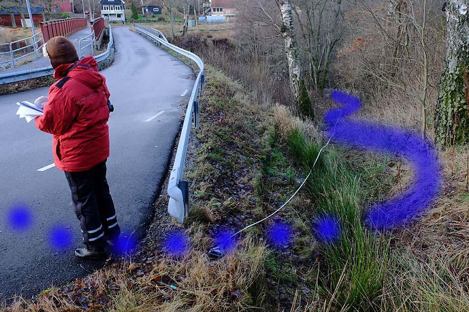 Under asfalten går fiskvägen i kulvert. Bild 11. IGNITA 2014.
