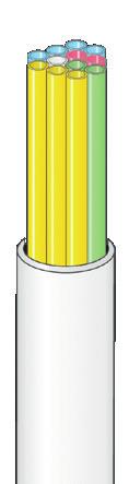 Mikrorör, inomhus, Standard Grade, 5/3,5 mm Mikrorör med en mantel tillverkad av halogenfritt, flamskyddat material, standardklassade, för installationer med normala brandskyddskrav.