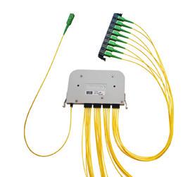 Splittermoduler Splitters för användning i telestationstillämpningar eller i olika fiberdistributionshubbar. Dessa splitters är förkontakterade med förstärkta, kontakterade fan-outs.